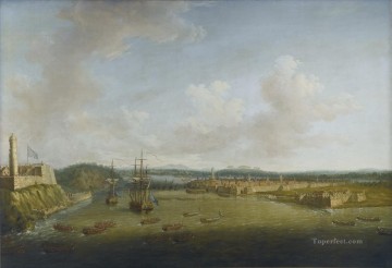風景 Painting - ドミニク・セレス 1762 年のハバナ占領 町の海戦に臨む